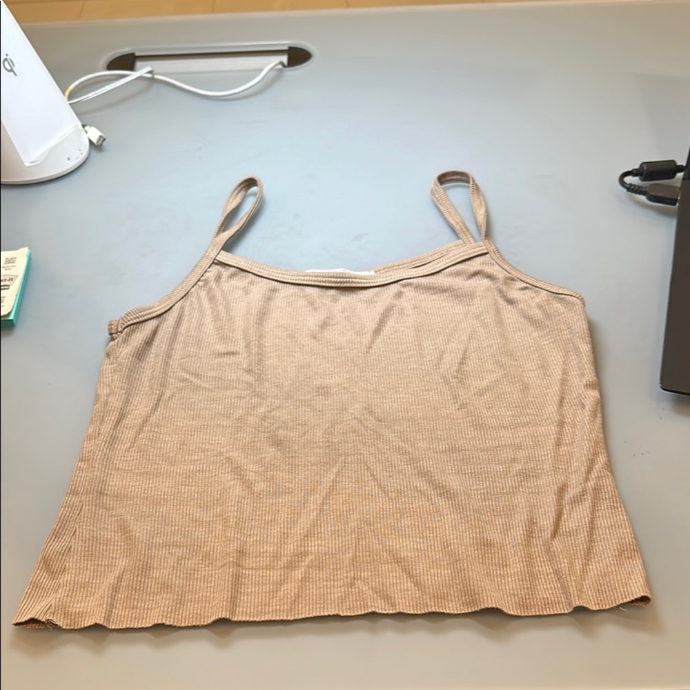 Joah Brown Tan Sleeveless Crop Camisole un used